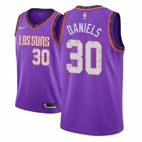 Men NBA 2018-19 Phoenix Suns 30 Troy Daniels City Edition Purple Jersey