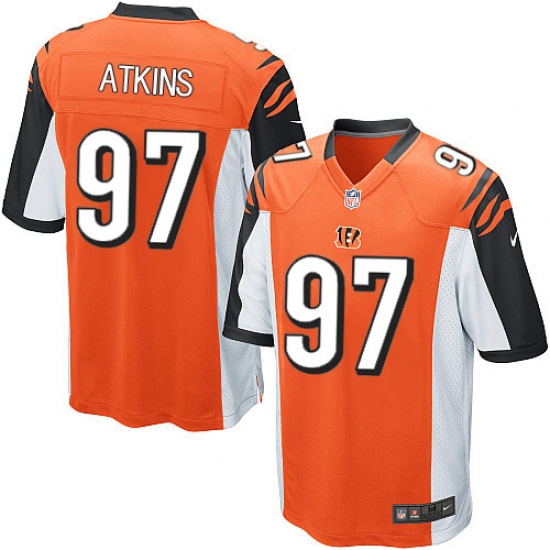 Men's Nike Cincinnati Bengals 97 Geno Atkins Game Orange Alternate NFL Jersey