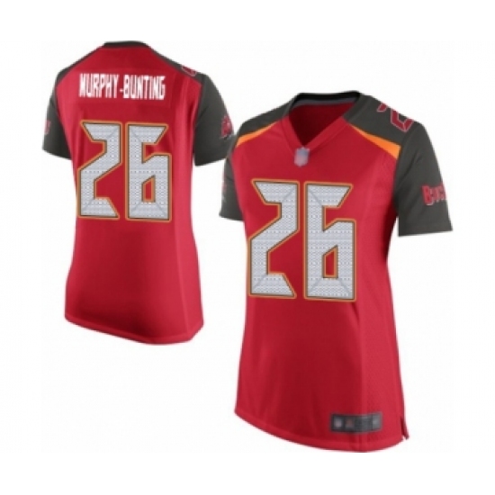 Women's Tampa Bay Buccaneers 26 Sean Murphy-Bunting Game Red Team Color Football Jersey