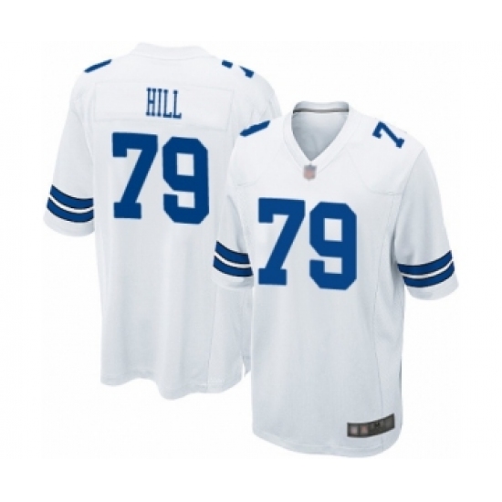 Men's Dallas Cowboys 79 Trysten Hill Game White Football Jersey