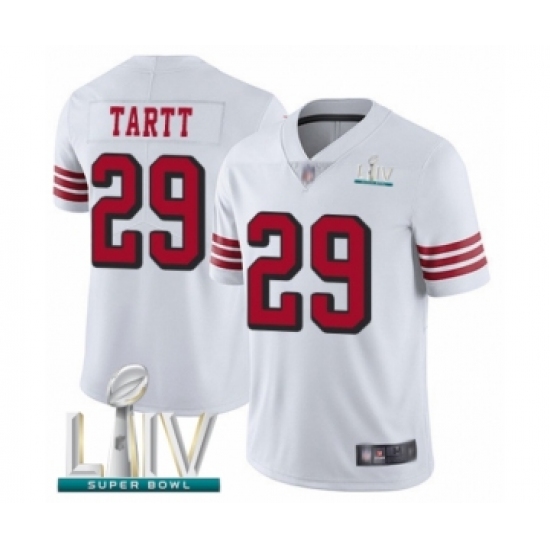 Youth San Francisco 49ers 29 Jaquiski Tartt Limited White Rush Vapor Untouchable Super Bowl LIV Bound Football Jersey
