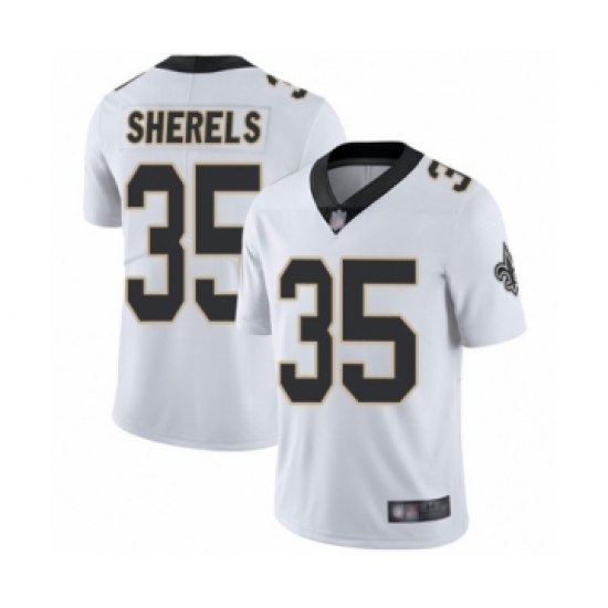 Youth New Orleans Saints 35 Marcus Sherels White Vapor Untouchable Limited Player Football Jersey