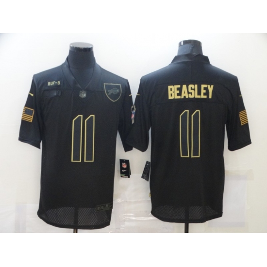 Men's Buffalo Bills 11 Cole Beasley Black Nike 2020 Salute To Service Limited Jersey