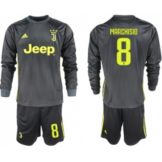 Juventus 8 Marchisio Third Long Sleeves Soccer Club Jersey