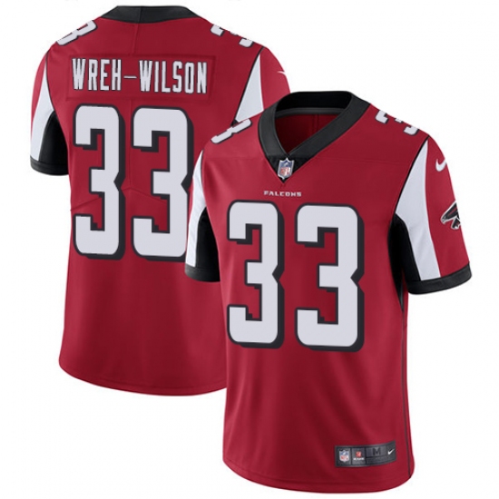 Men's Nike Atlanta Falcons 33 Blidi Wreh-Wilson Red Team Color Vapor Untouchable Limited Player NFL Jersey