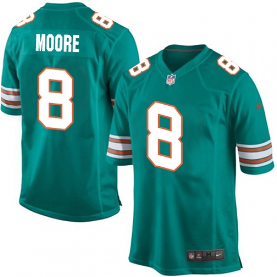 Men's Nike Miami Dolphins 8 Matt Moore Game Aqua Green Alternate NFL Jersey