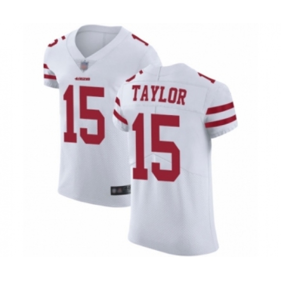 Men's San Francisco 49ers 15 Trent Taylor White Vapor Untouchable Elite Player Football Jersey