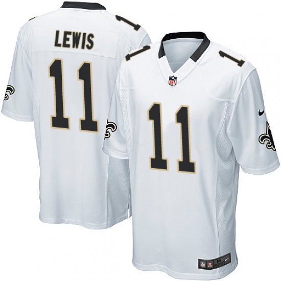 Men's Nike New Orleans Saints 11 Tommylee Lewis Game White NFL Jersey