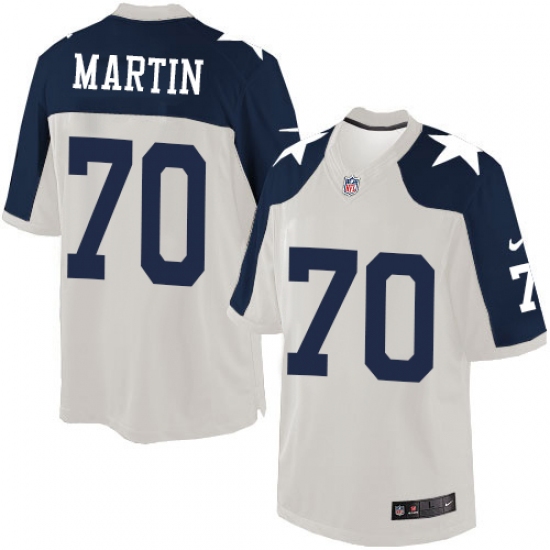Men's Nike Dallas Cowboys 70 Zack Martin Limited White Throwback Alternate NFL Jersey