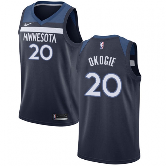 Women's Nike Minnesota Timberwolves 20 Josh Okogie Swingman Navy Blue NBA Jersey - Icon Edition