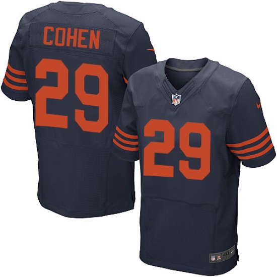 Men's Nike Chicago Bears 29 Tarik Cohen Elite Navy Blue Alternate NFL Jersey