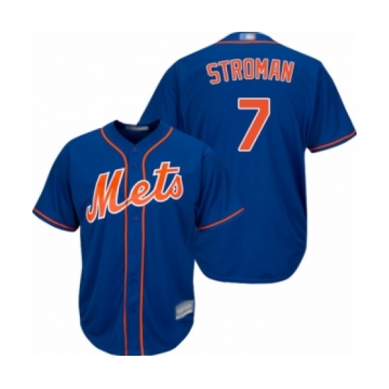 Youth New York Mets 7 Marcus Stroman Authentic Royal Blue Alternate Home Cool Base Baseball Jersey