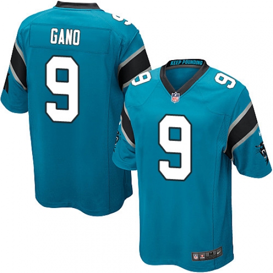 Men's Nike Carolina Panthers 9 Graham Gano Game Blue Alternate NFL Jersey