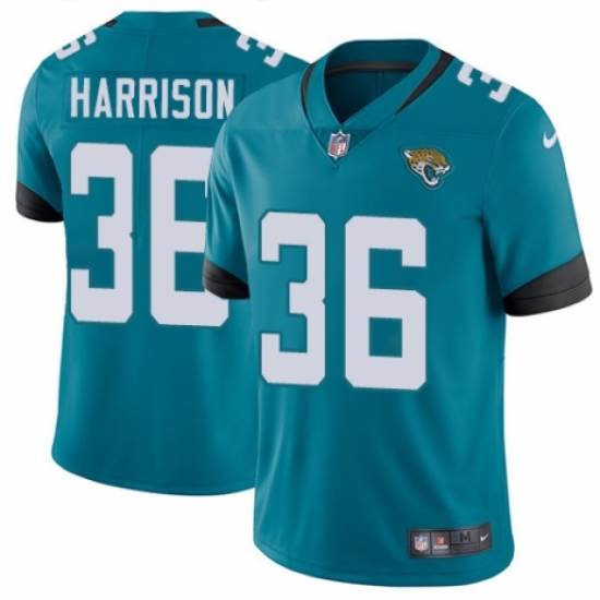 Men's Nike Jacksonville Jaguars 36 Ronnie Harrison Black Alternate Vapor Untouchable Limited Player NFL Jersey