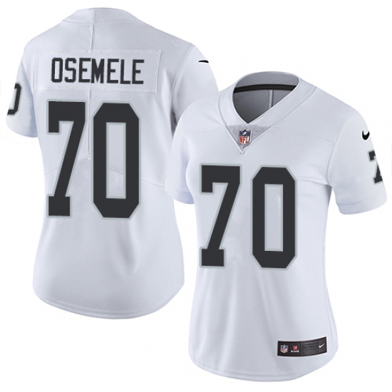 Women's Nike Oakland Raiders 70 Kelechi Osemele White Vapor Untouchable Limited Player NFL Jersey