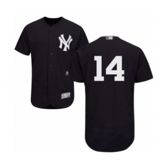Men's New York Yankees 14 Tyler Wade Navy Blue Alternate Flex Base Authentic Collection Baseball Player Jersey
