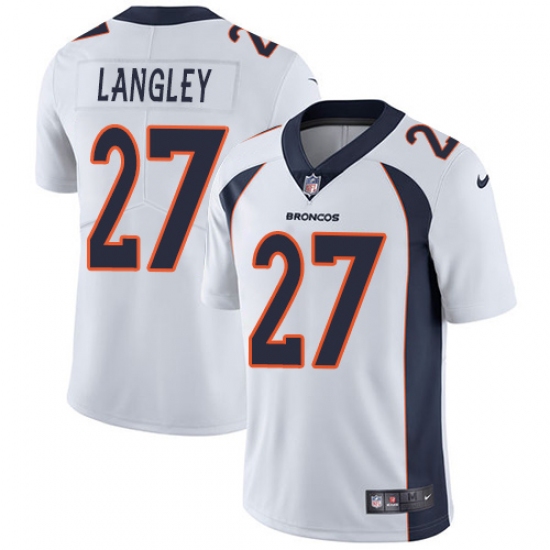 Youth Nike Denver Broncos 27 Brendan Langley White Vapor Untouchable Limited Player NFL Jersey