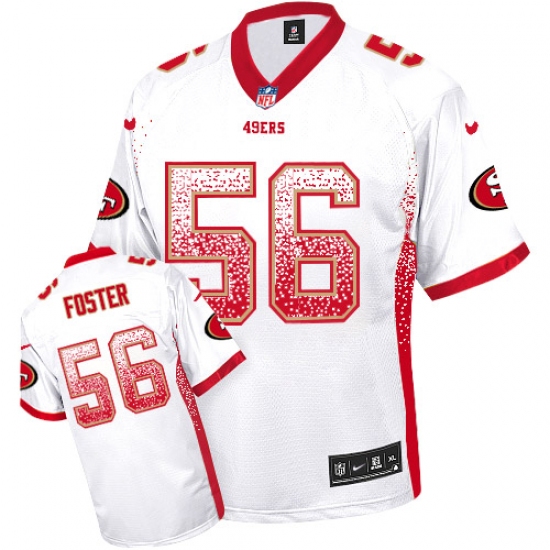 Men's Nike San Francisco 49ers 56 Reuben Foster Elite White Drift Fashion NFL Jersey