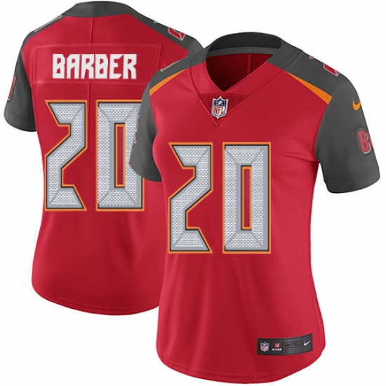 Women's Nike Tampa Bay Buccaneers 20 Ronde Barber Red Team Color Vapor Untouchable Limited Player NFL Jersey