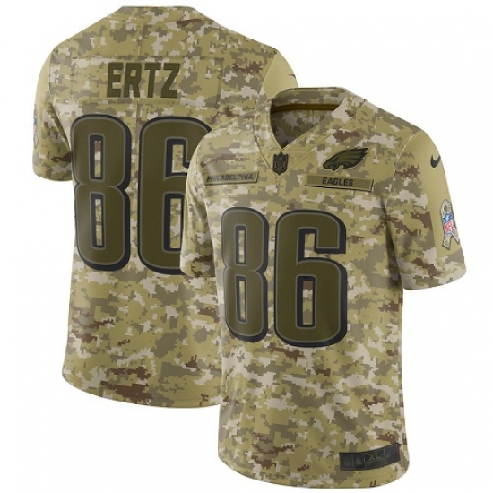 Men's Nike Philadelphia Eagles 86 Zach Ertz Limited Camo 2018 Salute to Service NFL Jersey