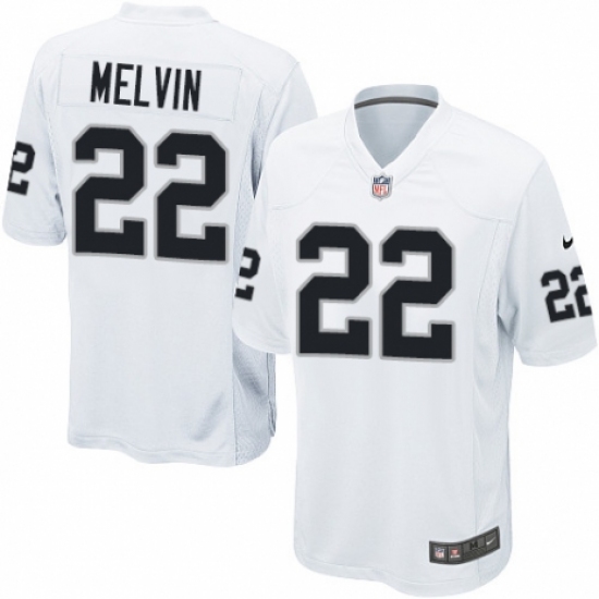 Men's Nike Oakland Raiders 22 Rashaan Melvin Game White NFL Jersey