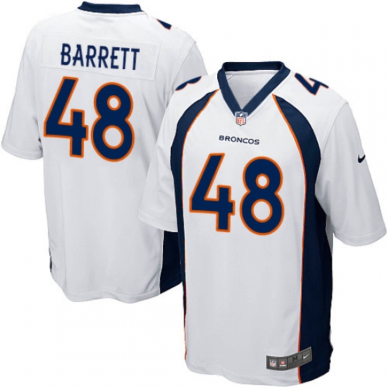 Men's Nike Denver Broncos 48 Shaquil Barrett Game White NFL Jersey