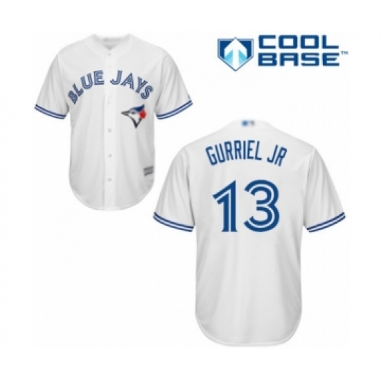 Youth Toronto Blue Jays 13 Lourdes Gurriel Jr. Authentic White Home Baseball Player Jersey