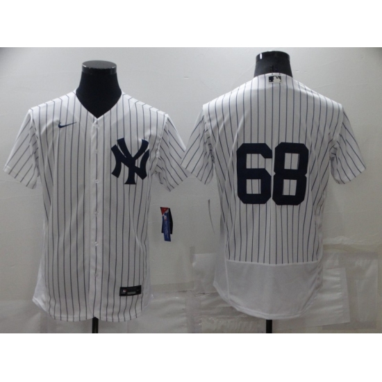 Men's New York Yankees 68 Dellin Betances White Home Stitched MLB Majestic Flex Base Jersey