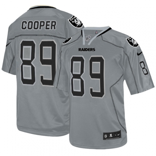 Men's Nike Oakland Raiders 89 Amari Cooper Elite Lights Out Grey NFL Jersey
