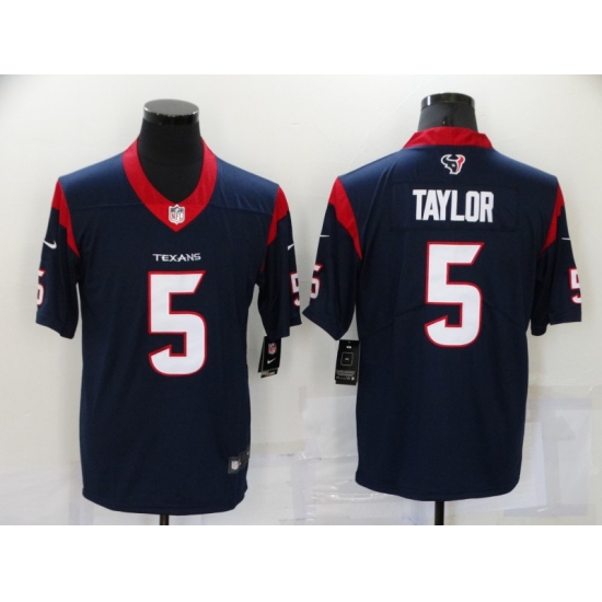 Men's Houston Texans 5 Tyrod Taylor Nike Navy Limited Jersey