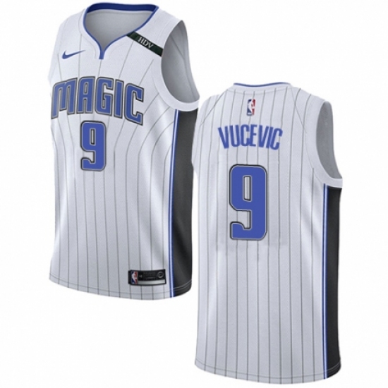 Men's Nike Orlando Magic 9 Nikola Vucevic Swingman NBA Jersey - Association Edition