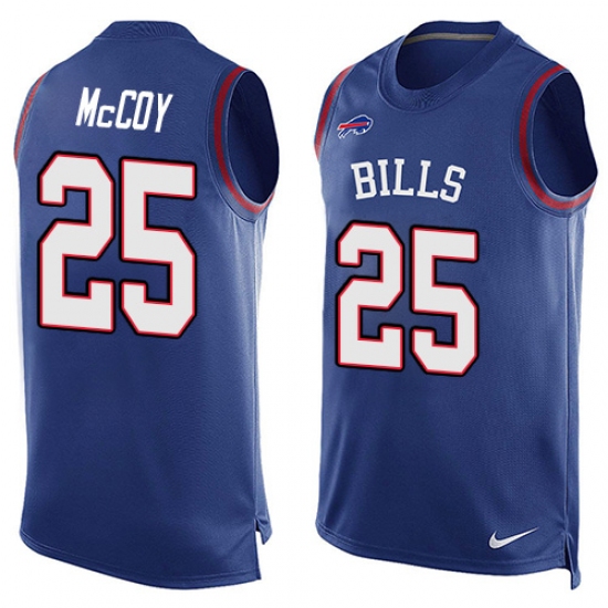 Men's Nike Buffalo Bills 25 LeSean McCoy Limited Royal Blue Player Name & Number Tank Top NFL Jersey
