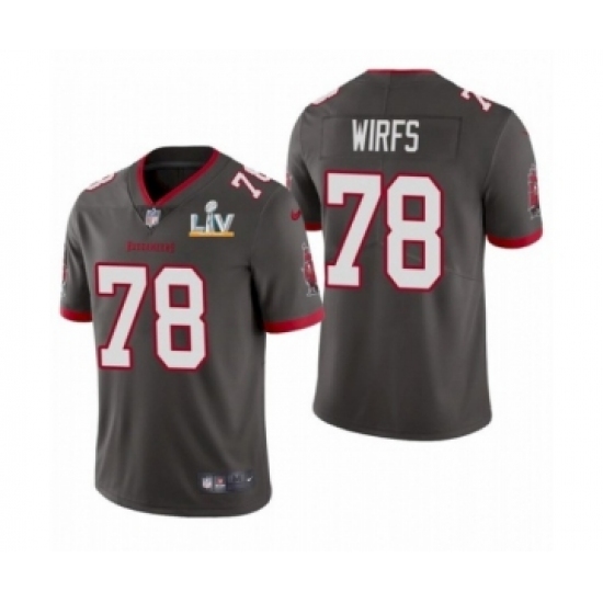Youth Tampa Bay Buccaneers 78 Tristan Wirfs Pewter Super Bowl LV Jersey