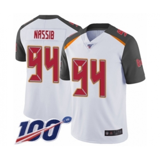 Youth Tampa Bay Buccaneers 94 Carl Nassib White Vapor Untouchable Limited Player 100th Season Football Jersey