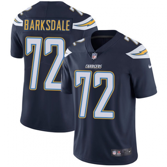 Youth Nike Los Angeles Chargers 72 Joe Barksdale Elite Navy Blue Team Color NFL Jersey
