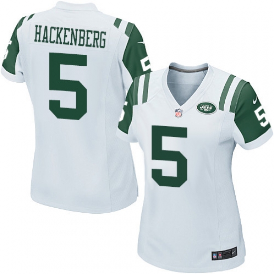 Women's Nike New York Jets 5 Christian Hackenberg Game White NFL Jersey