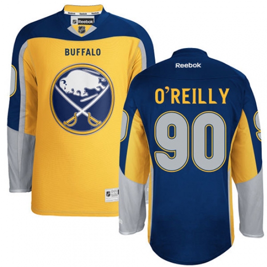 Men's Reebok Buffalo Sabres 90 Ryan O'Reilly Authentic Gold New Third NHL Jersey
