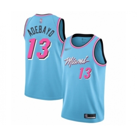 Women's Miami Heat 13 Edrice Adebayo Swingman Blue Basketball Jersey - 2019 20 City Edition