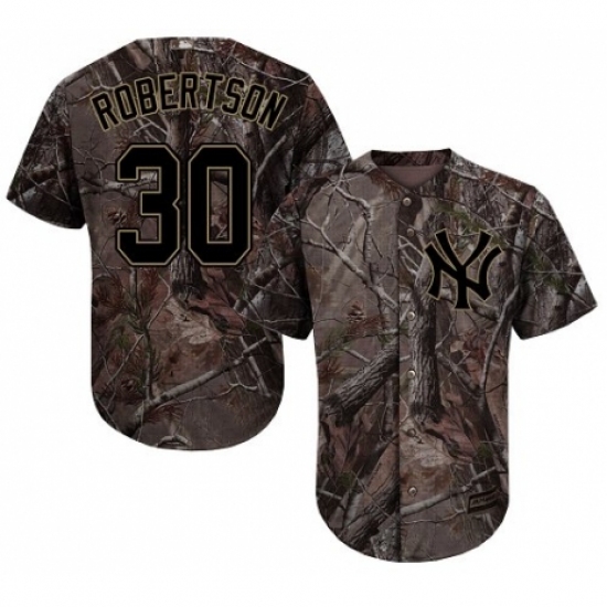 Youth Majestic New York Yankees 30 David Robertson Authentic Camo Realtree Collection Flex Base MLB Jersey