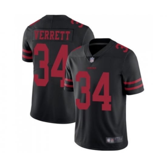 Youth San Francisco 49ers 34 Jason Verrett Black Vapor Untouchable Limited Player Football Jersey