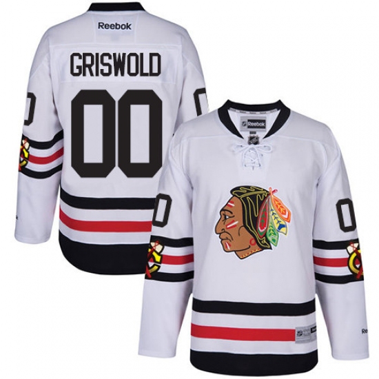 Youth Reebok Chicago Blackhawks 00 Clark Griswold Authentic White 2017 Winter Classic NHL Jersey