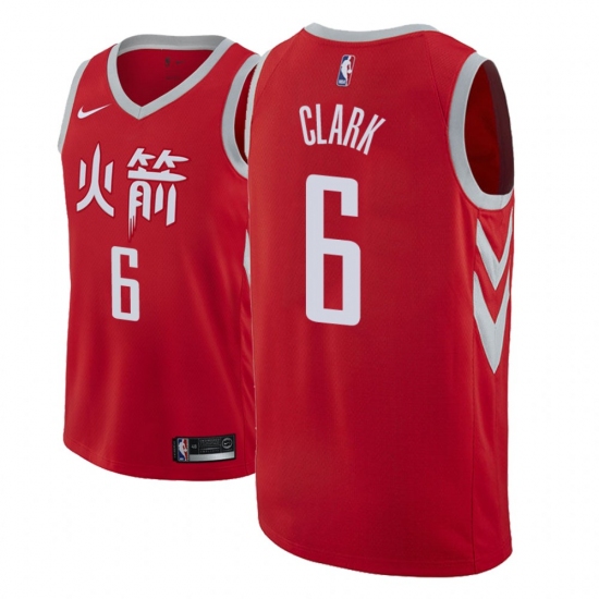 Men NBA 2018-19 Houston Rockets 6 Gary Clark City Edition Red Jersey