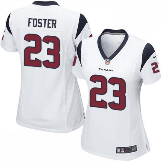 Women's Nike Houston Texans 23 Arian Foster Game White NFL Jersey