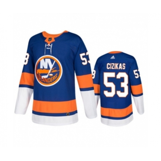 Men's New York Islanders 53 Casey Cizikas Royal Stitched Jersey
