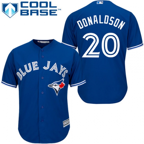 Youth Majestic Toronto Blue Jays 20 Josh Donaldson Authentic Blue Alternate MLB Jersey