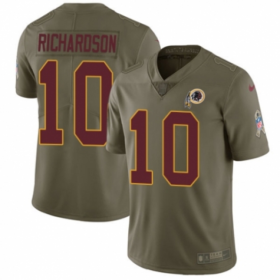 Men's Nike Washington Redskins 10 Paul Richardson Limited Olive 2017 Salute to Service NFL Jersey