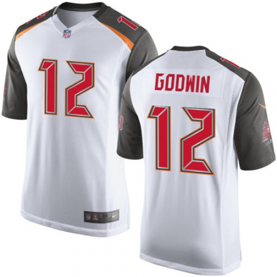 Men's Nike Tampa Bay Buccaneers 12 Chris Godwin Elite White NFL Jersey