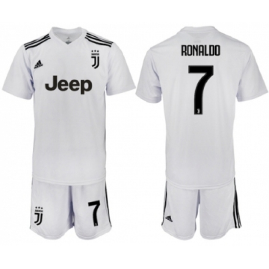 Juventus 7 Ronaldo White Soccer Club Jersey