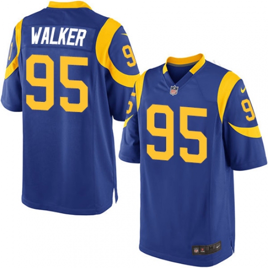 Men's Nike Los Angeles Rams 95 Tyrunn Walker Game Royal Blue Alternate NFL Jersey