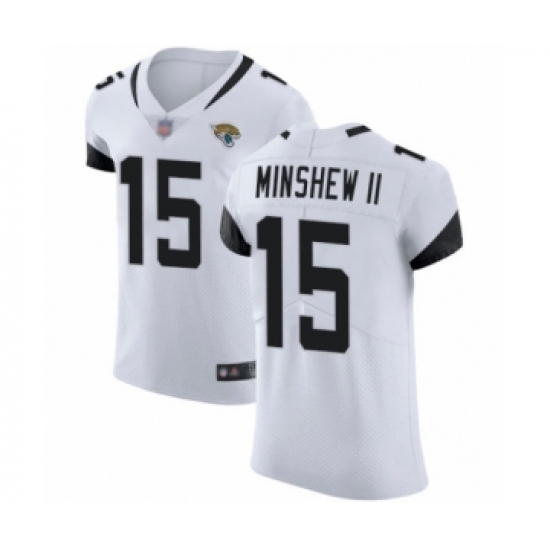 Men's Jacksonville Jaguars 15 Gardner Minshew II White Vapor Untouchable Elite Player Football Jersey